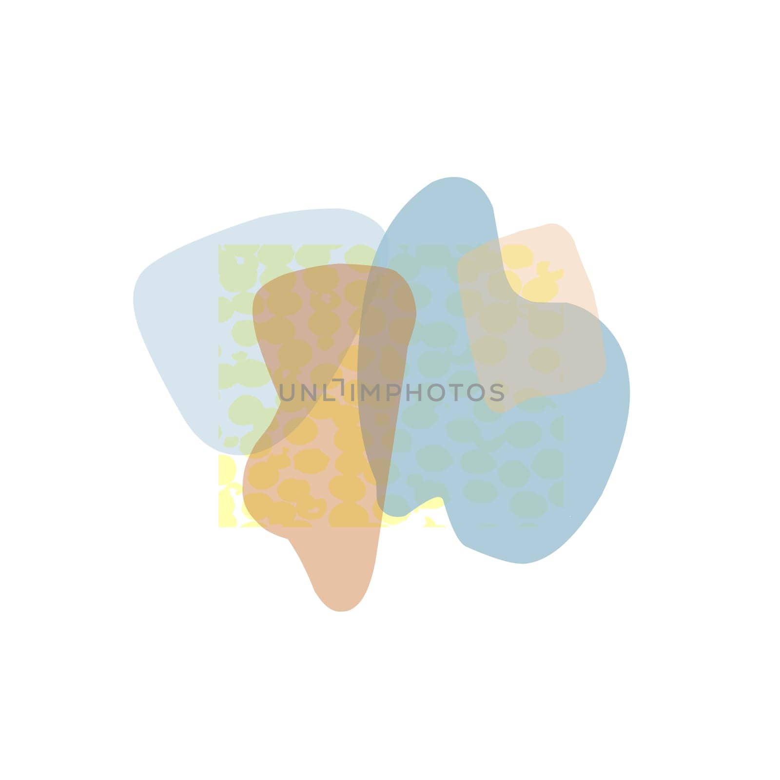 Abstract poster with geometric shapes and spots. Trendy design. Modern banner design.