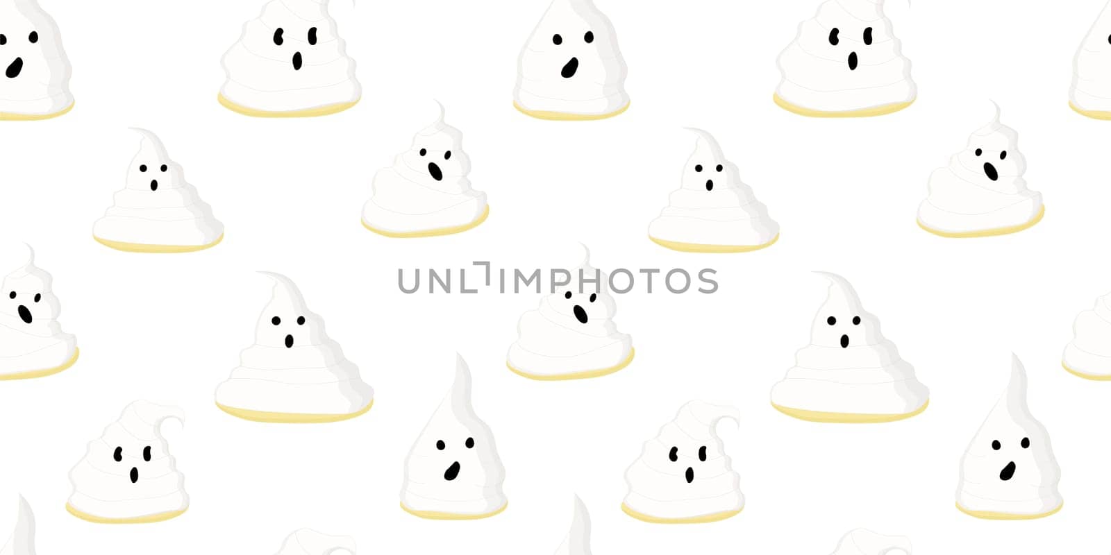 Halloween seamless pattern. scary and cute faces. Vector illustration