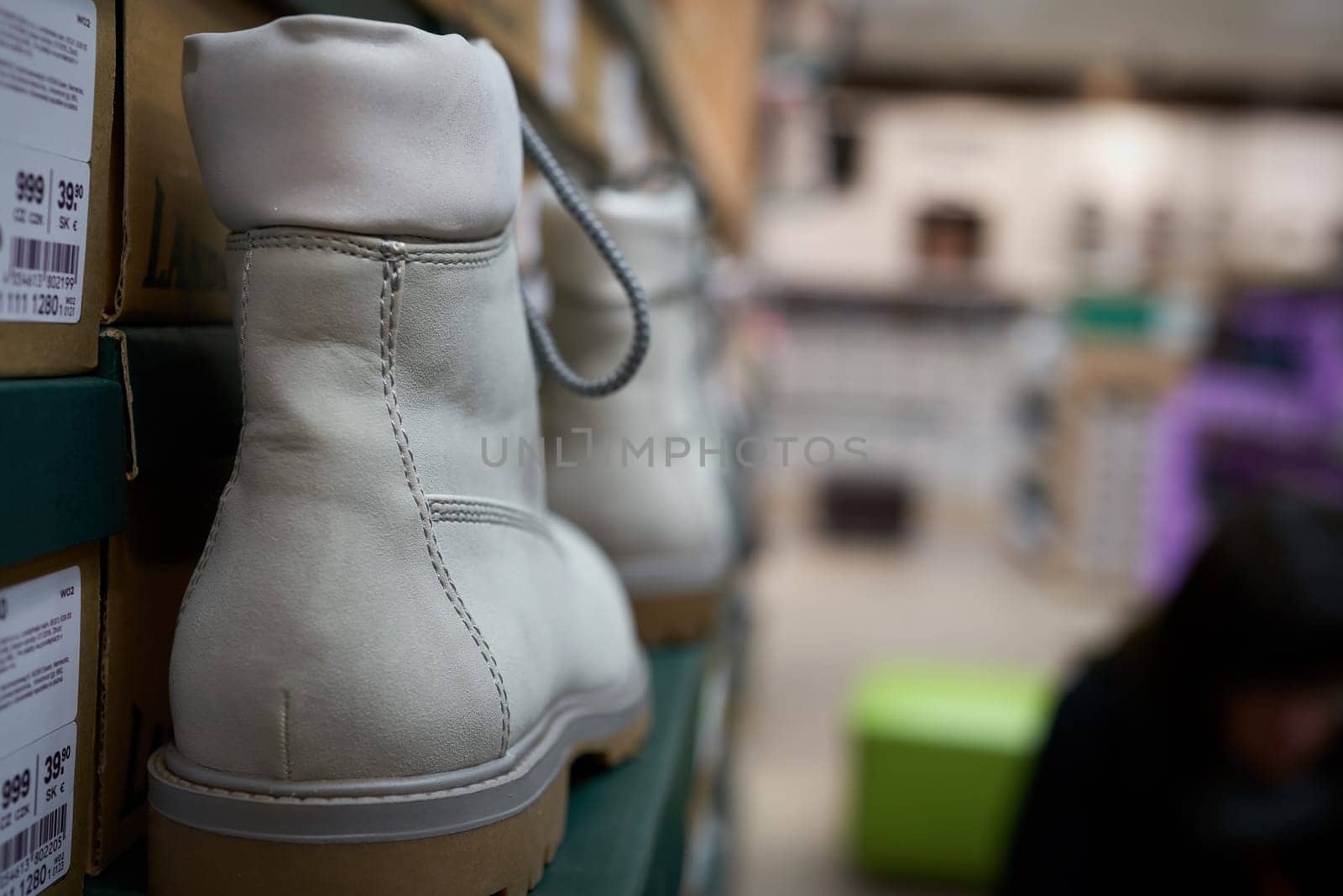 Shoes in a shoe shop of the company Deichmann in the city centre of Berlin