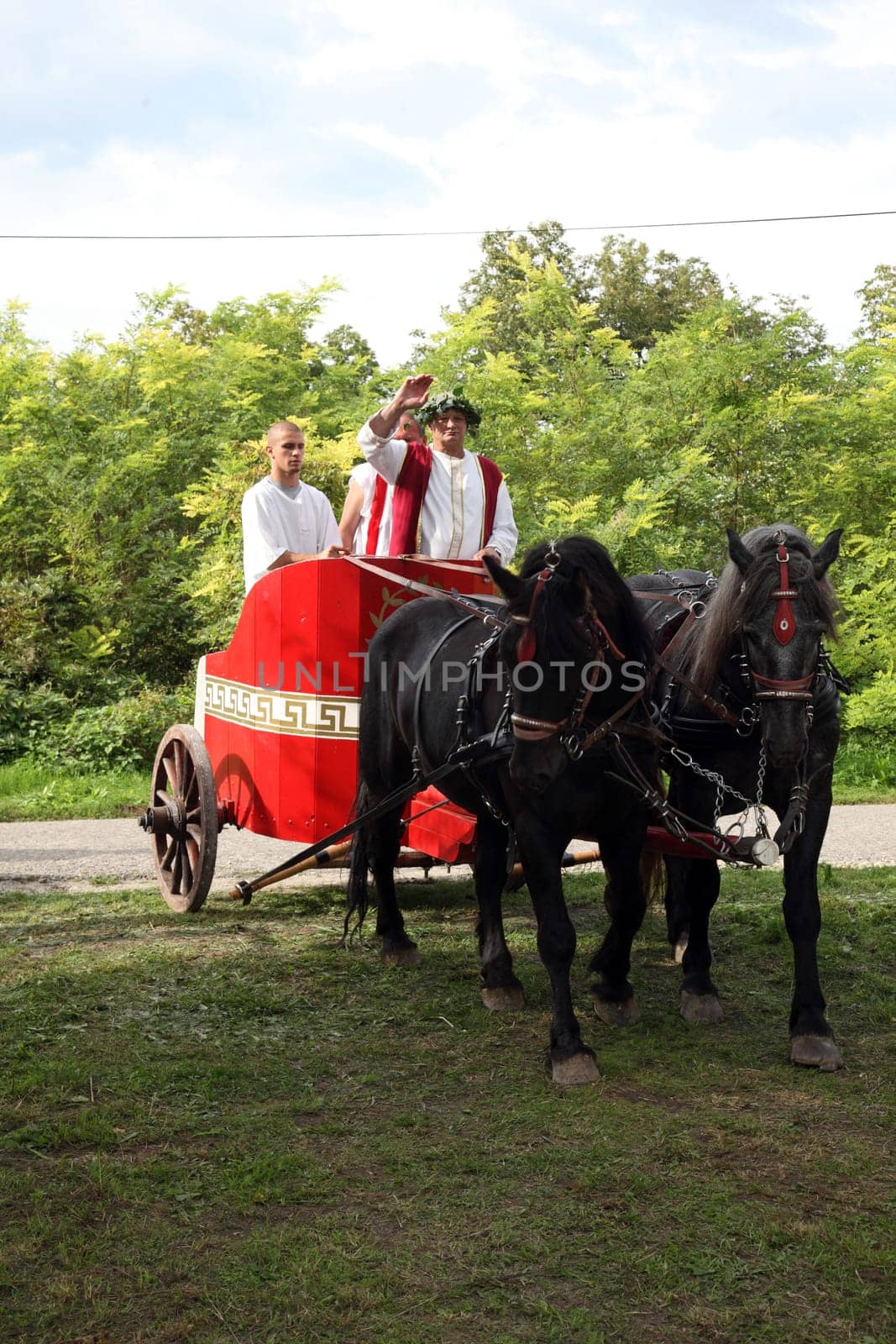Dionysus festivities in Andautonia, ancient Roman settlement near Zagreb, Croatia