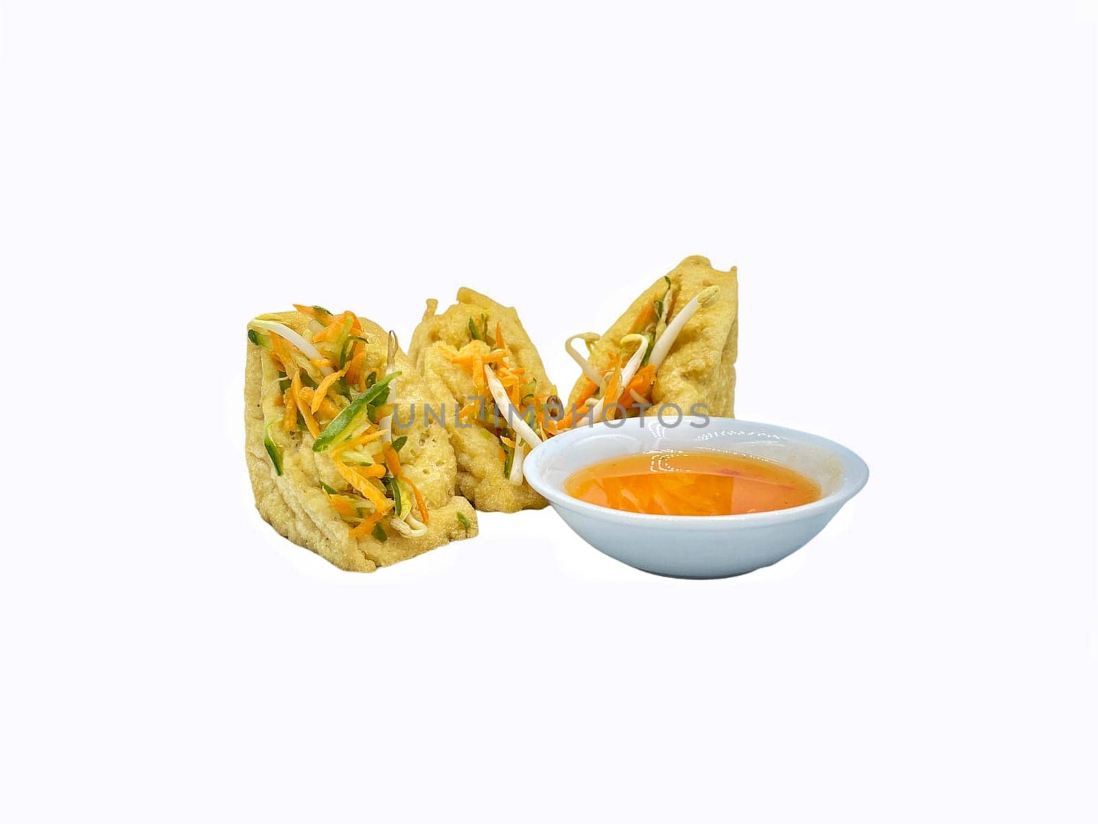 Malay cuisine or Stuffed Tofu called Tauhu sumbat