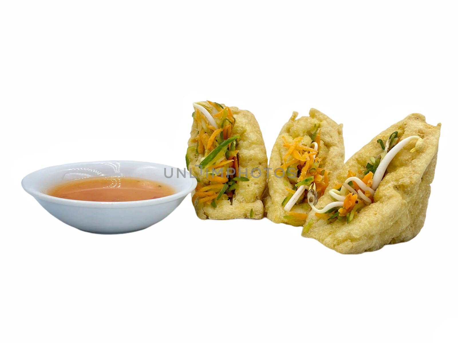 Malay cuisine or Stuffed Tofu called Tauhu sumbat