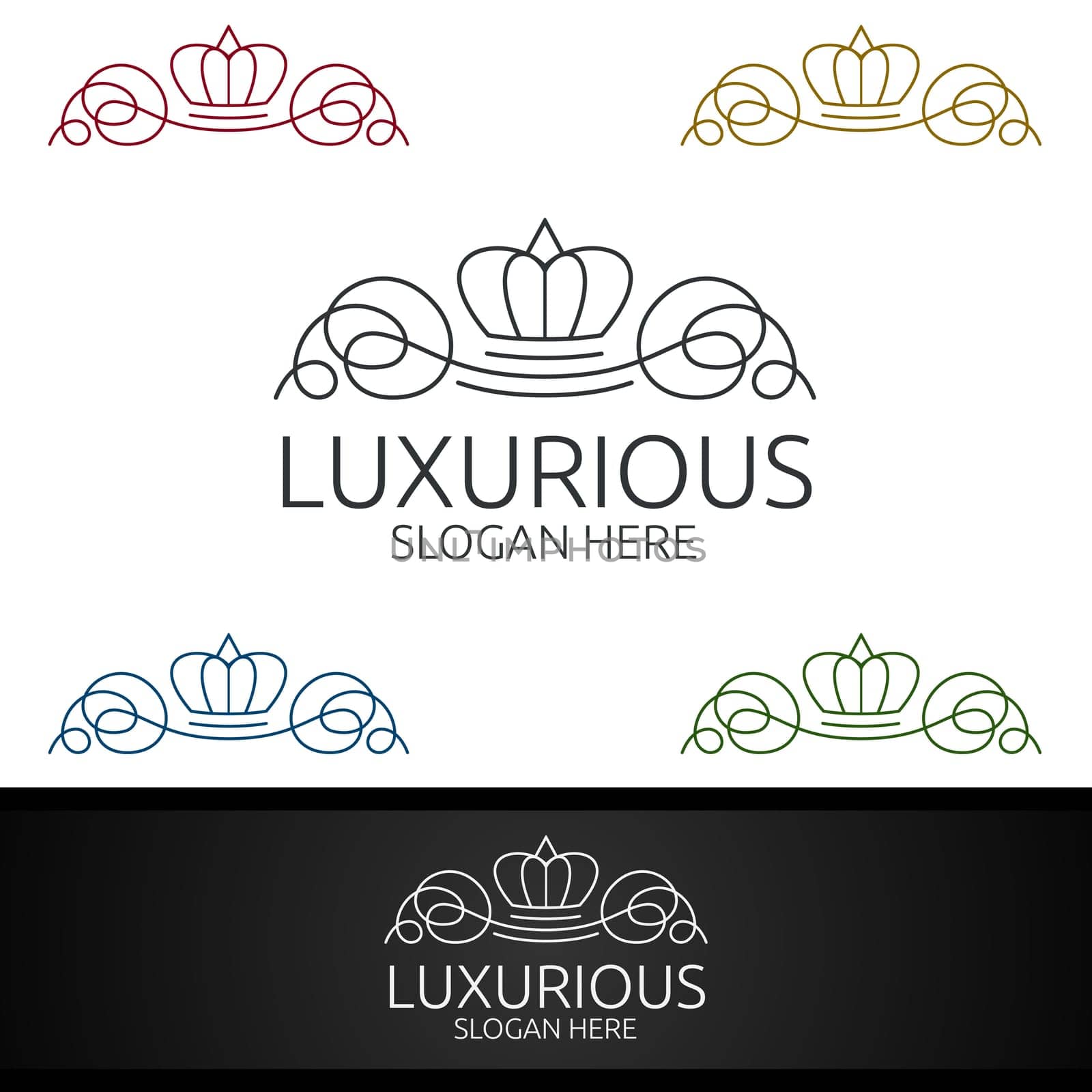 Luxurious Royal Logo for Jewelry, Wedding, Hotel or Fashion Design