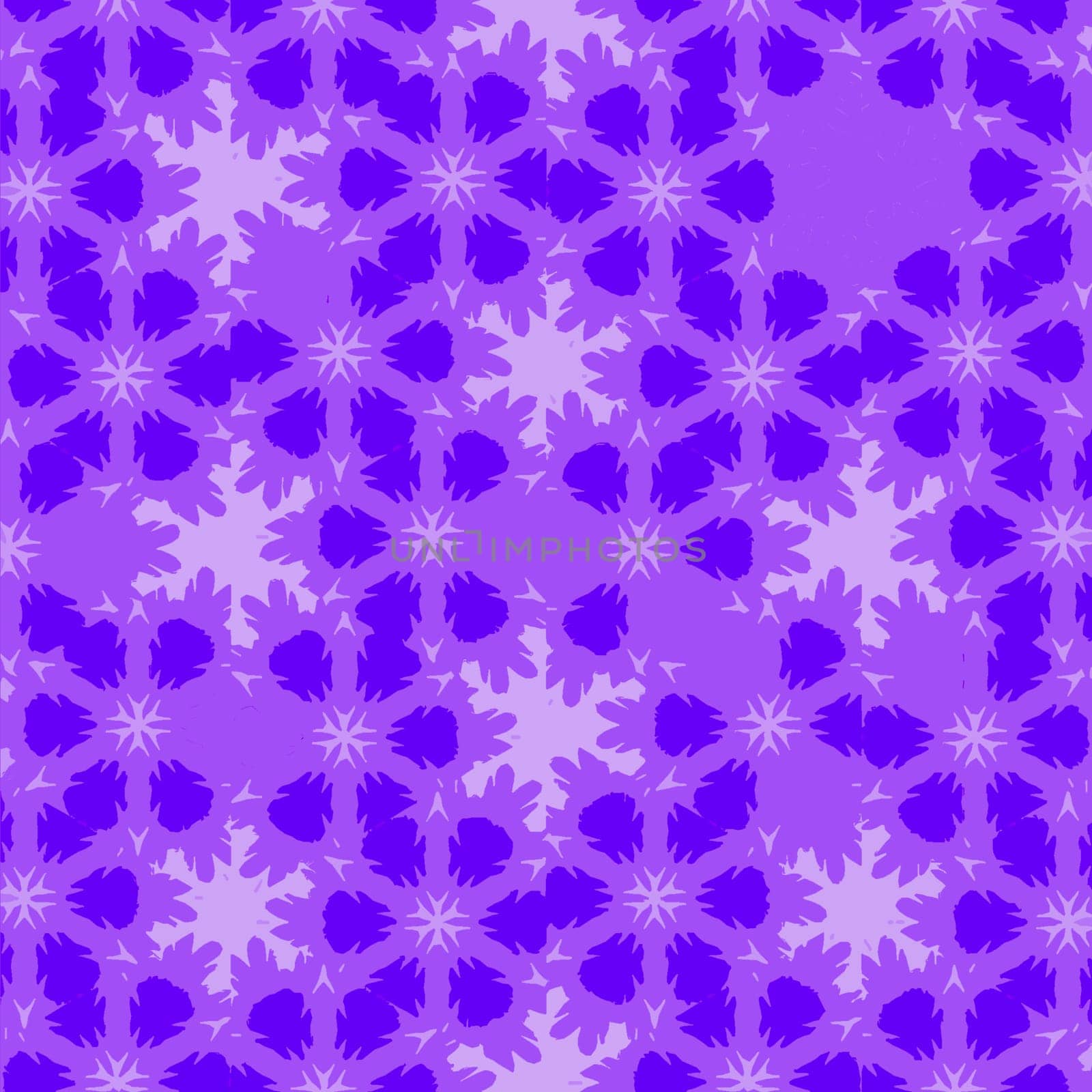 Christmas continuous tile violet and purple background for holiday design with stars and snowflakes