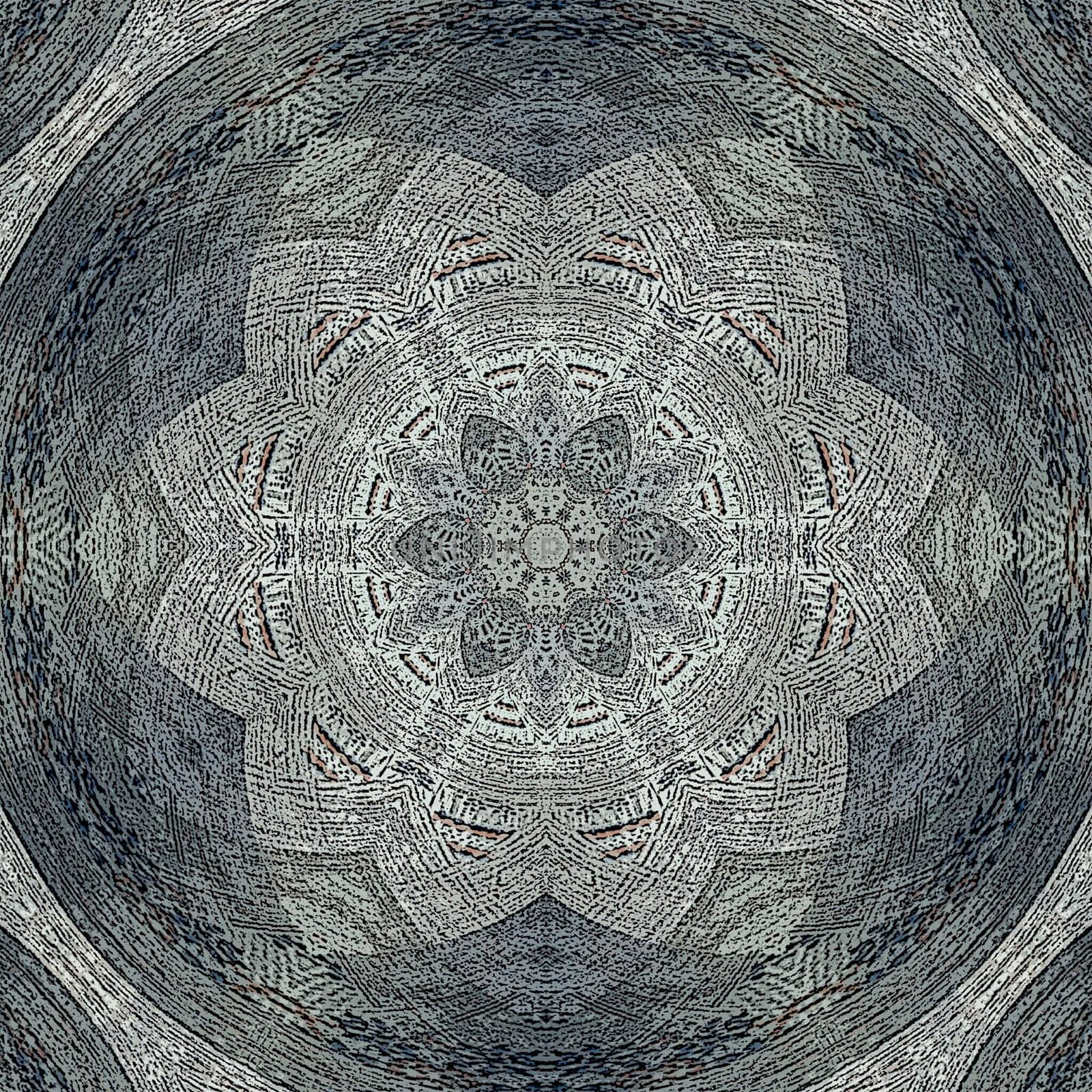 Oriental pattern with arabesques and floral elements. Traditional classic mandala round tile ornament