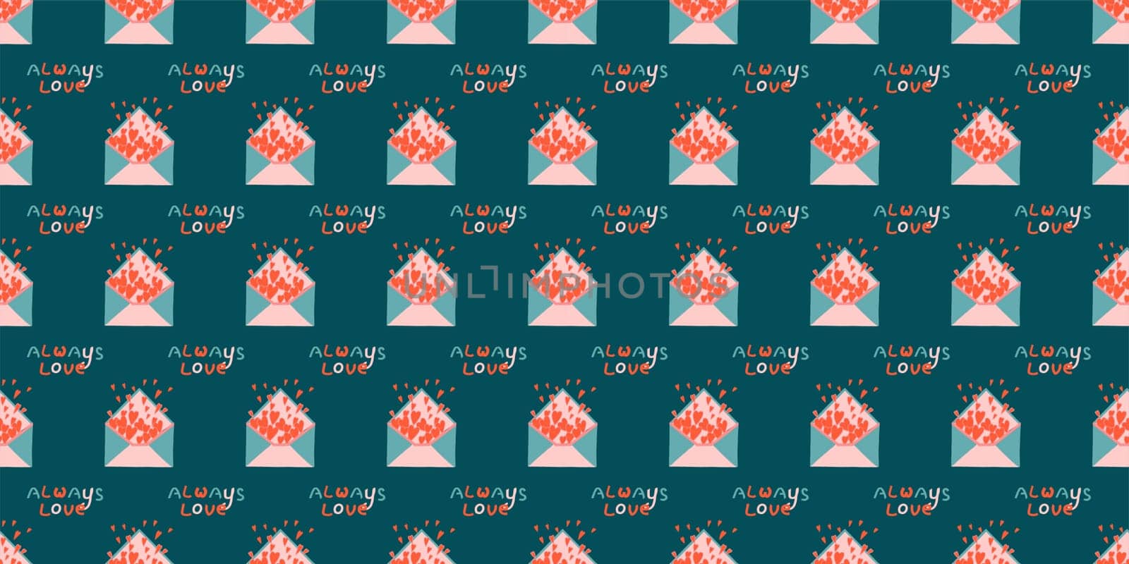 Seamless romantic pattern. Valentine's day background.