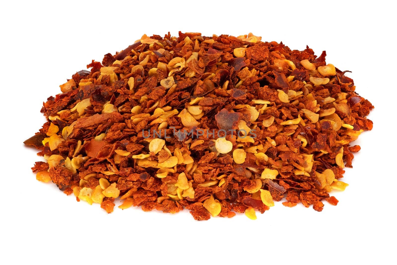 Red Pepper Flakes, close up of crushed chili pepper