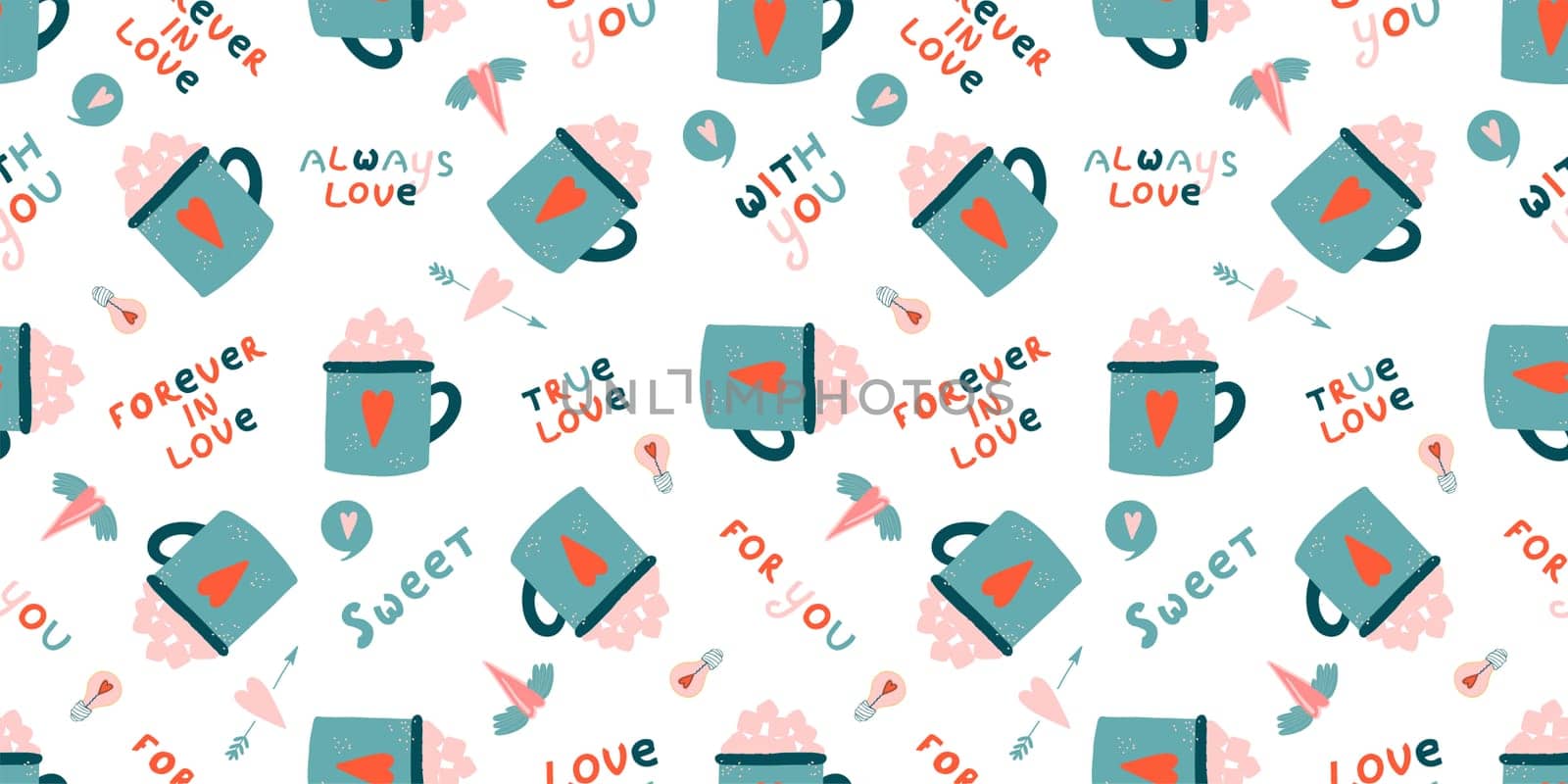 Modern paper art seamless pattern with pattern for wallpaper design. Seamless patterns. Background, wallpaper. Vector design template. Abstract retro vector texture. Valentine's day pattern.
