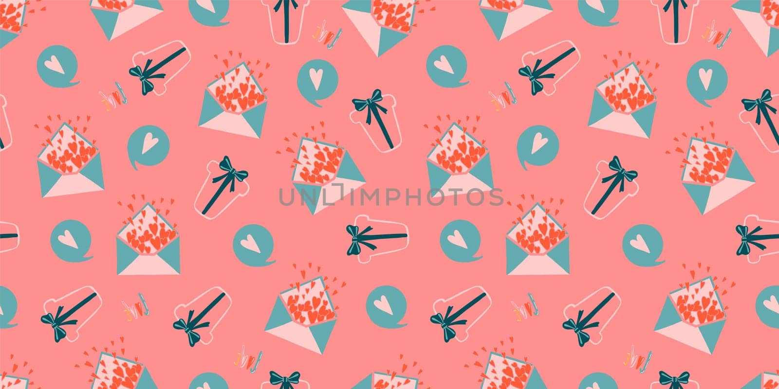 Modern paper art seamless pattern with pattern for wallpaper design. Seamless patterns. Background, wallpaper. Vector design template. Abstract retro vector texture. Valentine's day pattern.