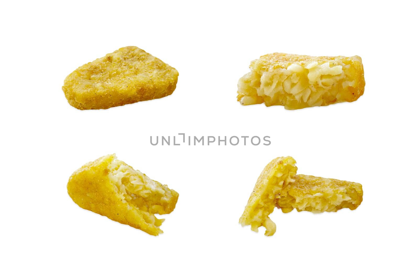 Hash browns or Potato patties isolated on white background