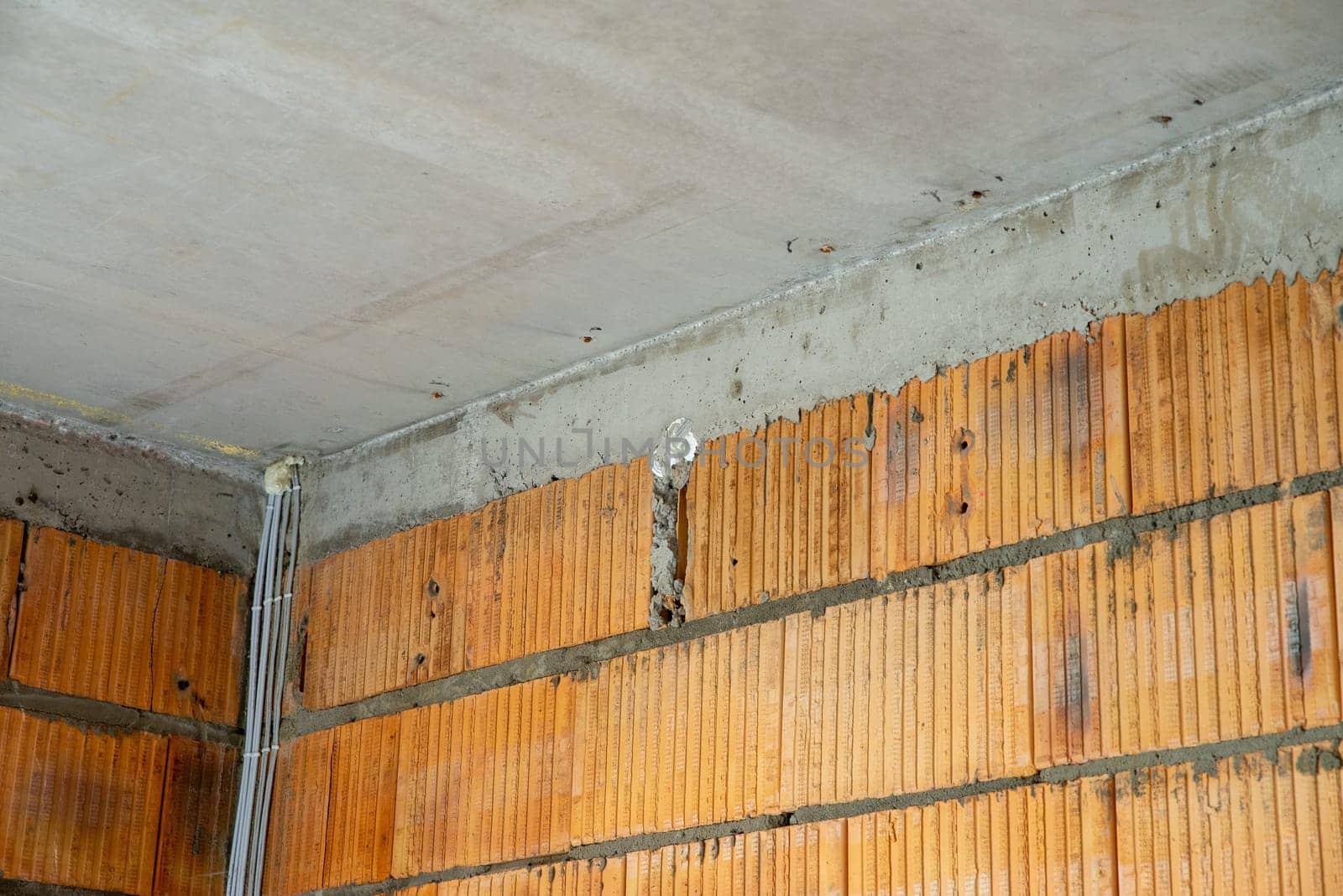 building a house, unfinished interior