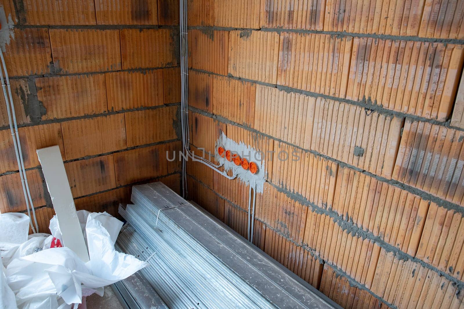 building a house, unfinished interior