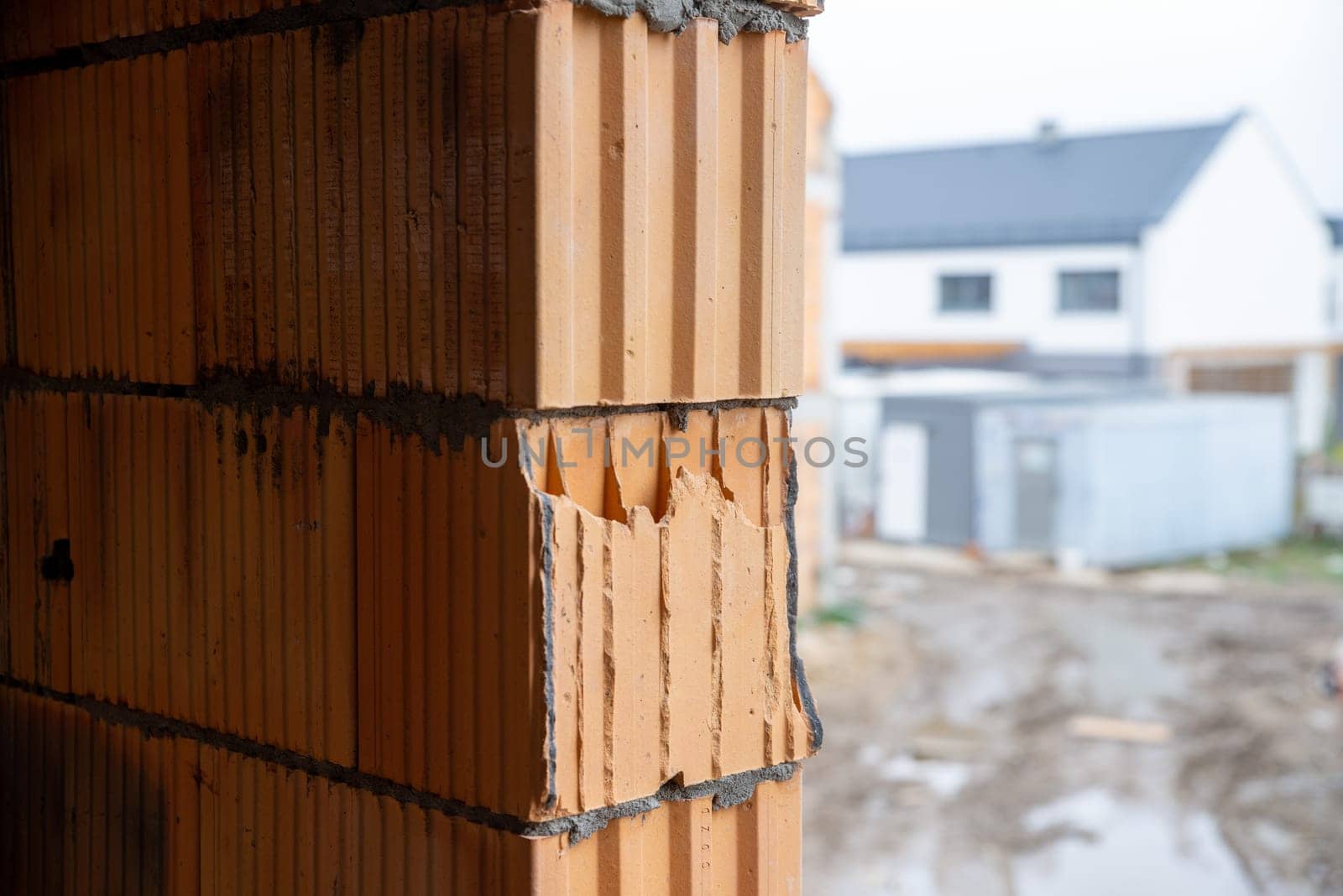 building a house, close-ups of construction errors