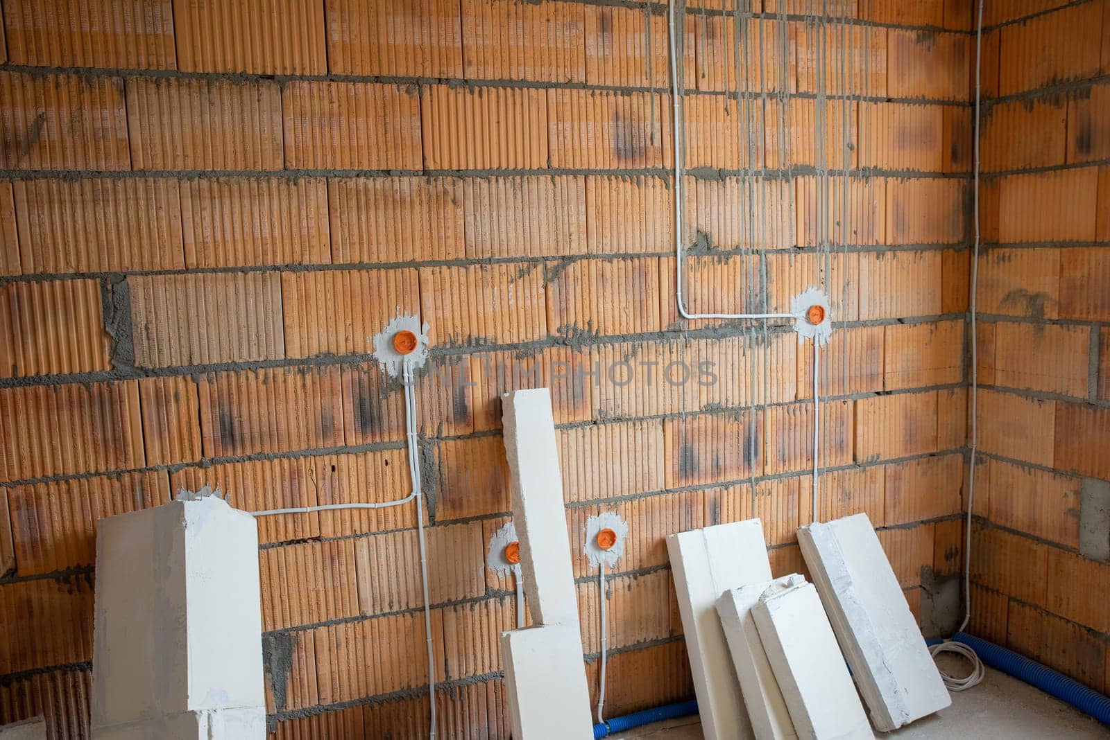 building a house, unfinished interior