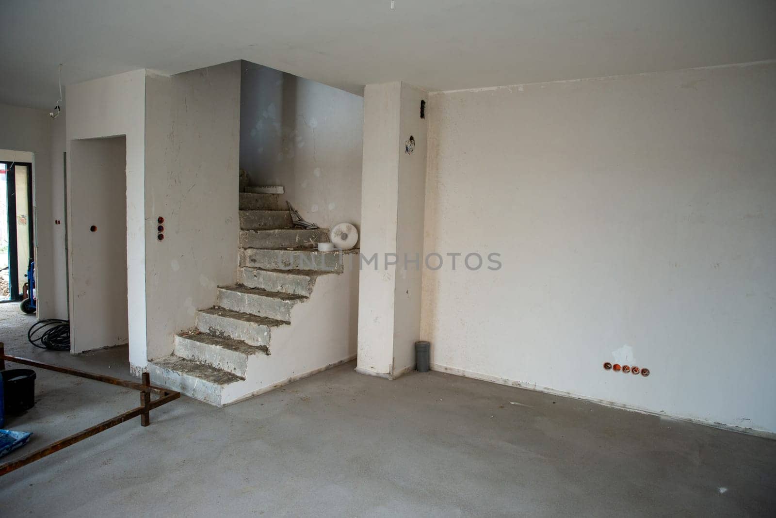 building a house, unfinished interior