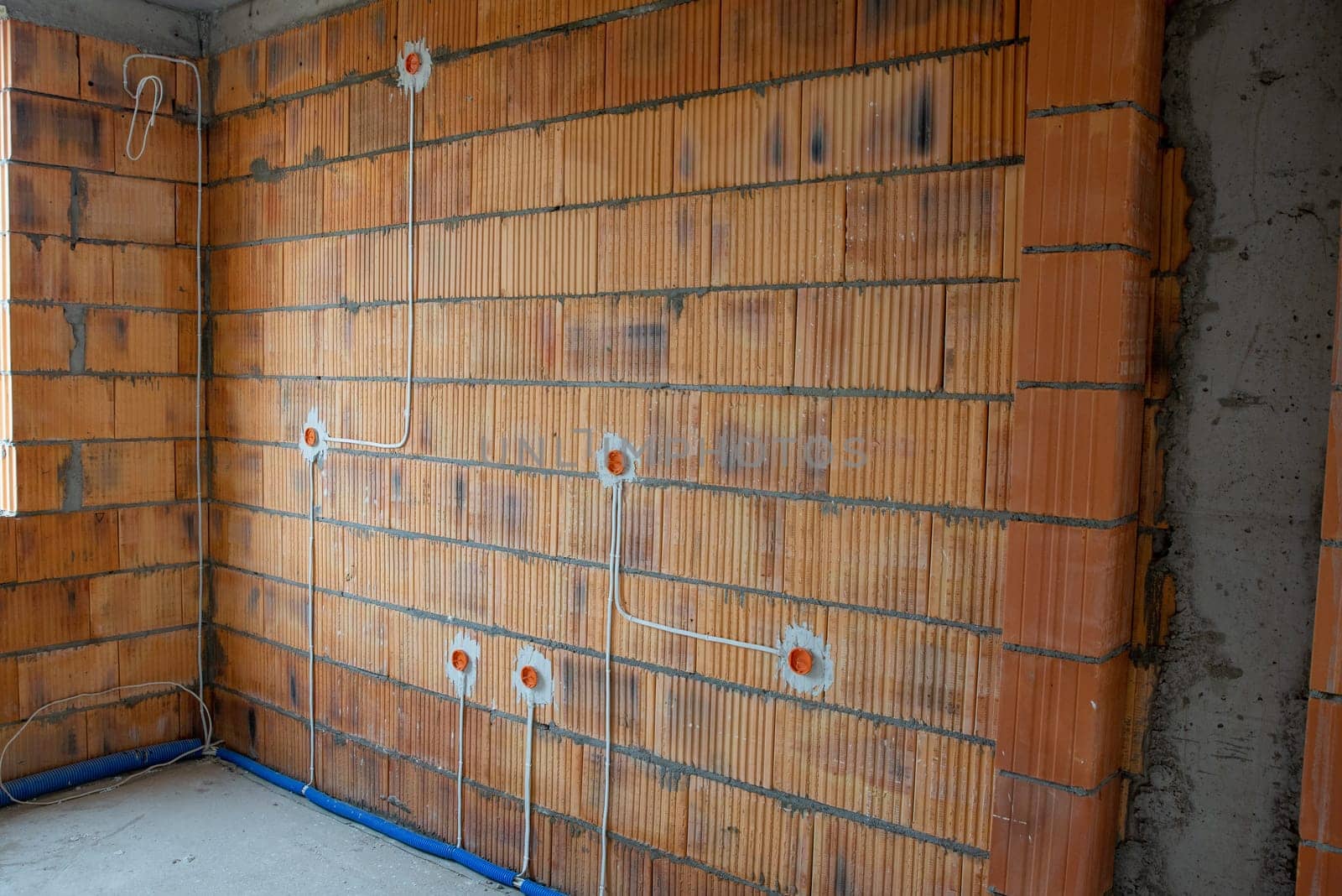 building a house, unfinished interior