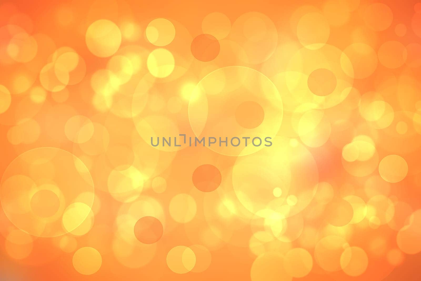 A festive abstract delicate golden yellow orange gradient background texture with glitter defocused sparkle bokeh circles. Card concept for Happy New Year, party invitation, valentine or other holidays.