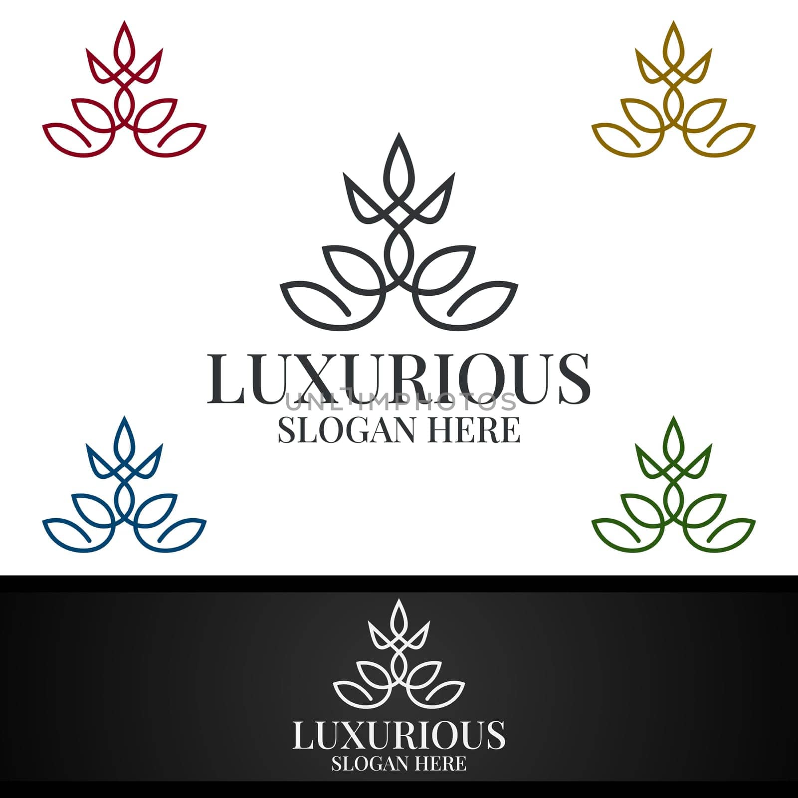 Luxurious Royal Logo for Jewelry, Wedding, Hotel or Fashion Design