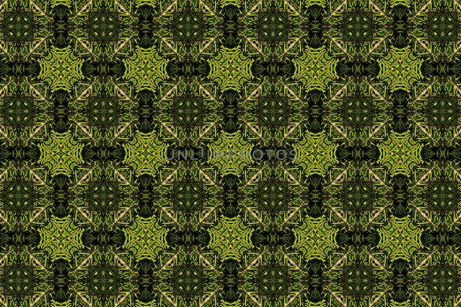 green kaleidoscopic patterns, abstract background for design