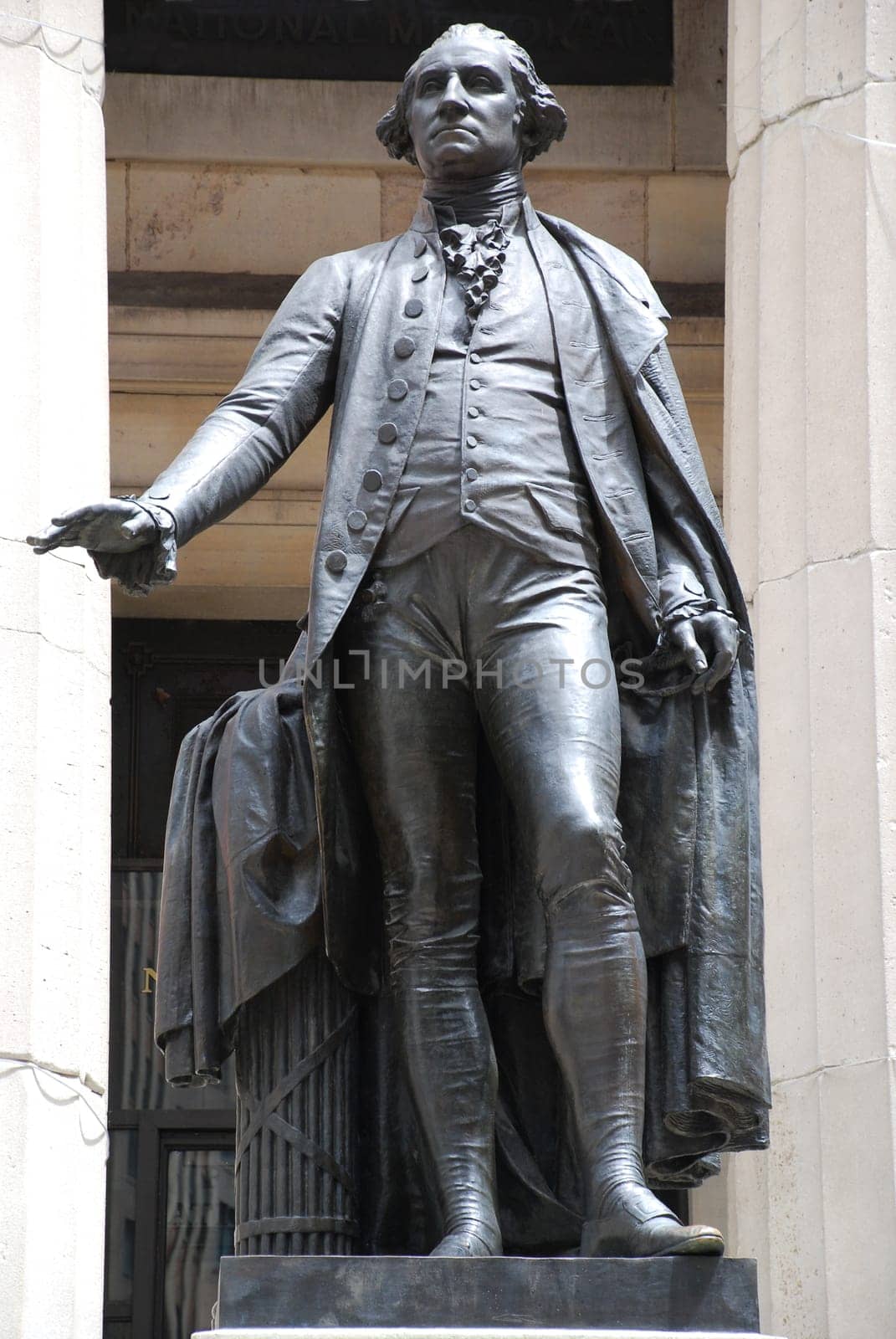 Statue in Manhattan of George Washington,the First President of the United States of America.