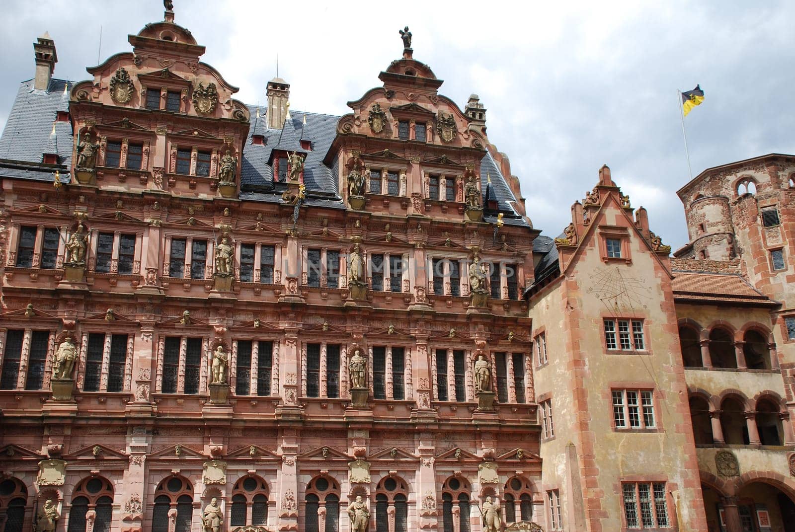 The Friedrichsbau in Heidelberg Castle in Germany