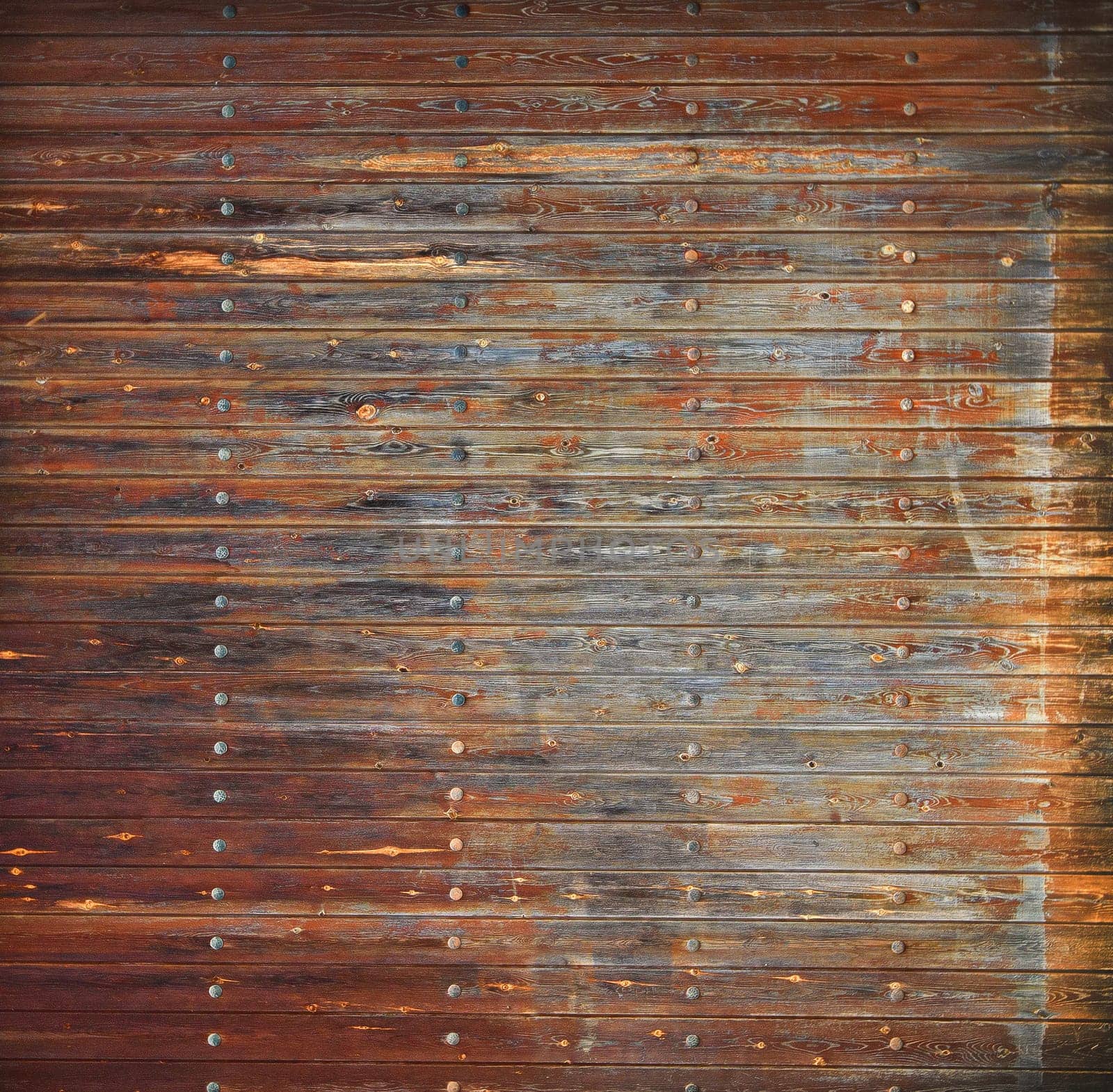 The rural old, grunge wooden panels. Selective focus