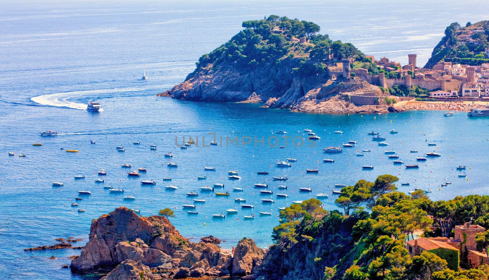 The Spain Landscape Tossa de Mar Castle, popular place