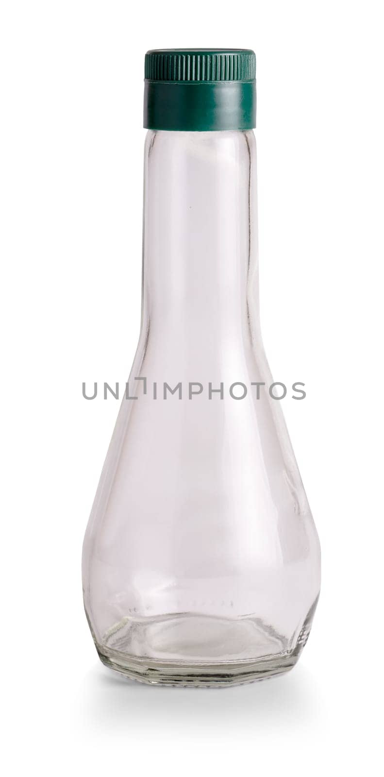 The empty bottle of sauce isolated on white background