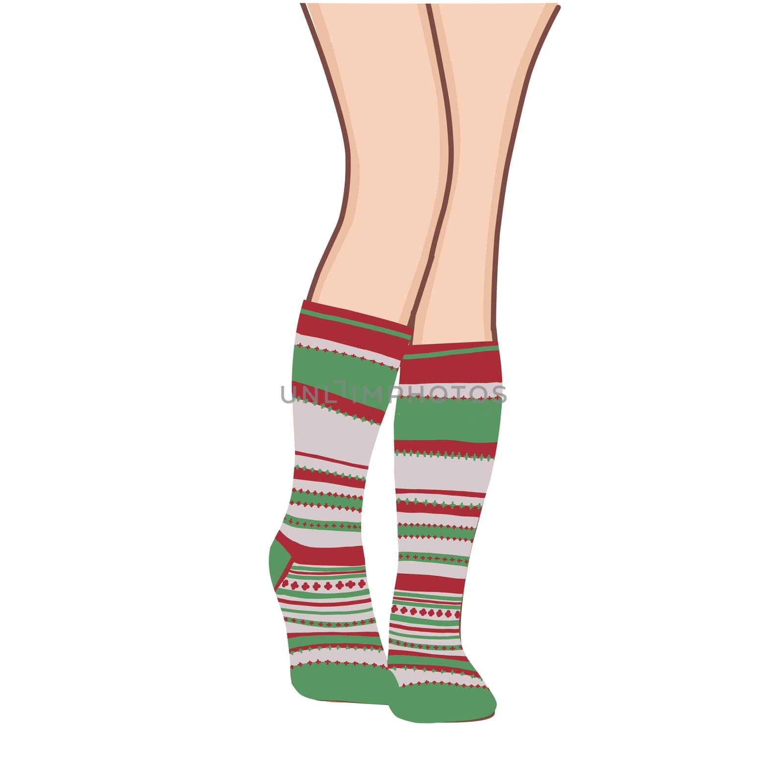 knitted socks in vintage style. Holiday winter design. Christmas card template. Happy new year symbol. Vector design template. Vector background. Decorative symbol. Autumn background