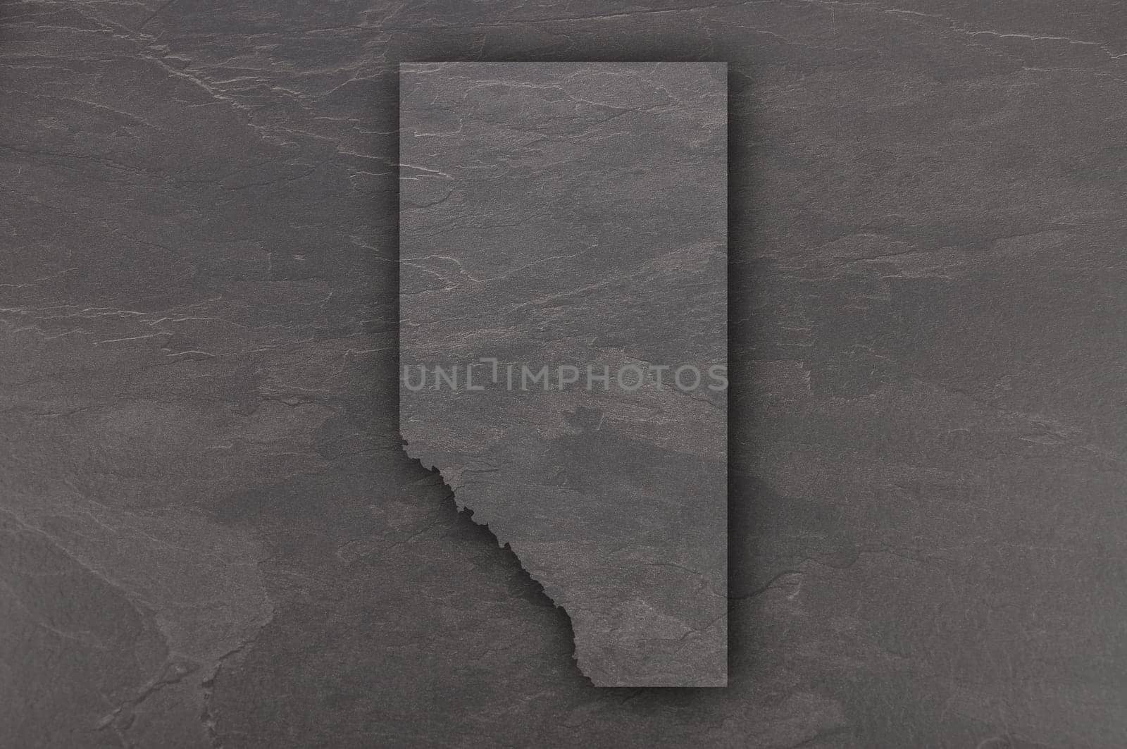 Map of Alberta on dark slate