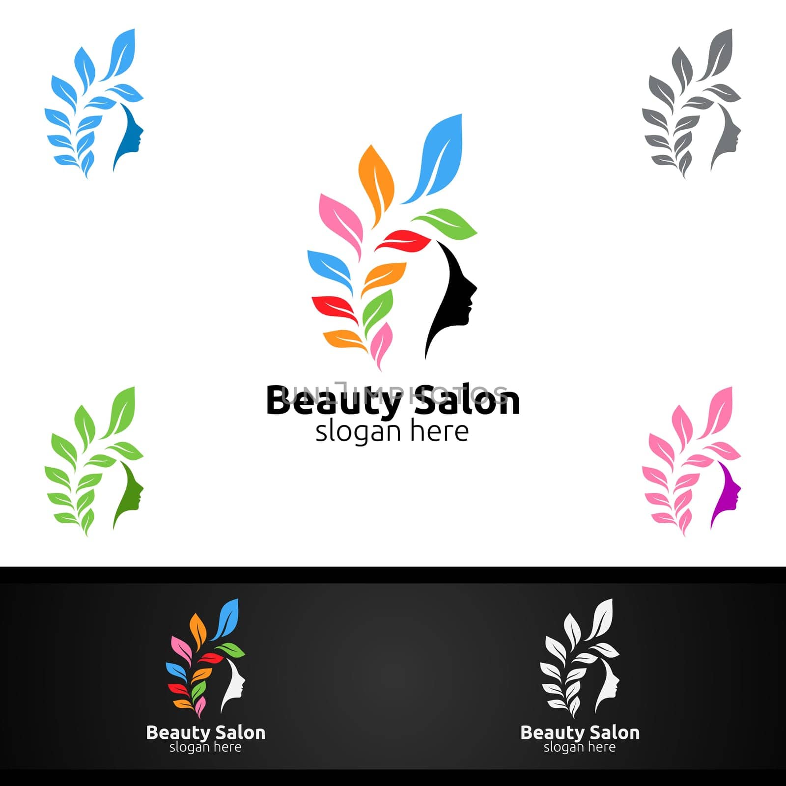 Natural Salon Fashion Logo for Beauty Hairstylist, Cosmetics, or Boutique Design