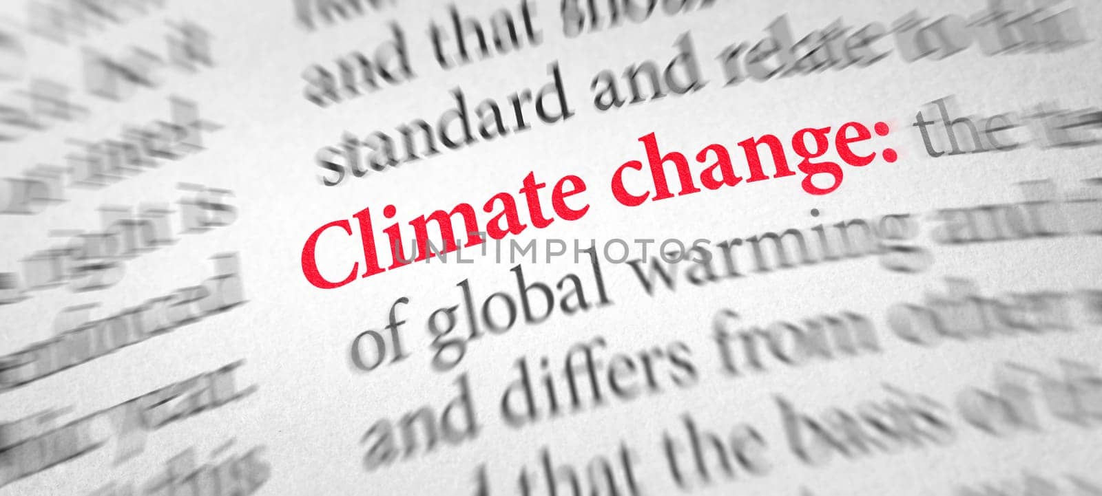 Definition of the word Climate change in a dictionary
