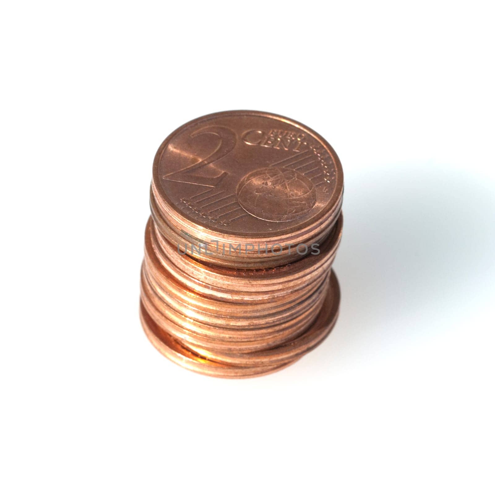 Euromuenzen, zwei cent