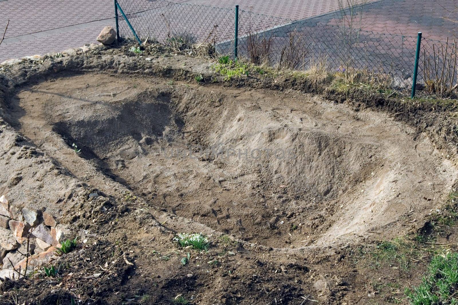 Gartenteichbau  Sandbett
