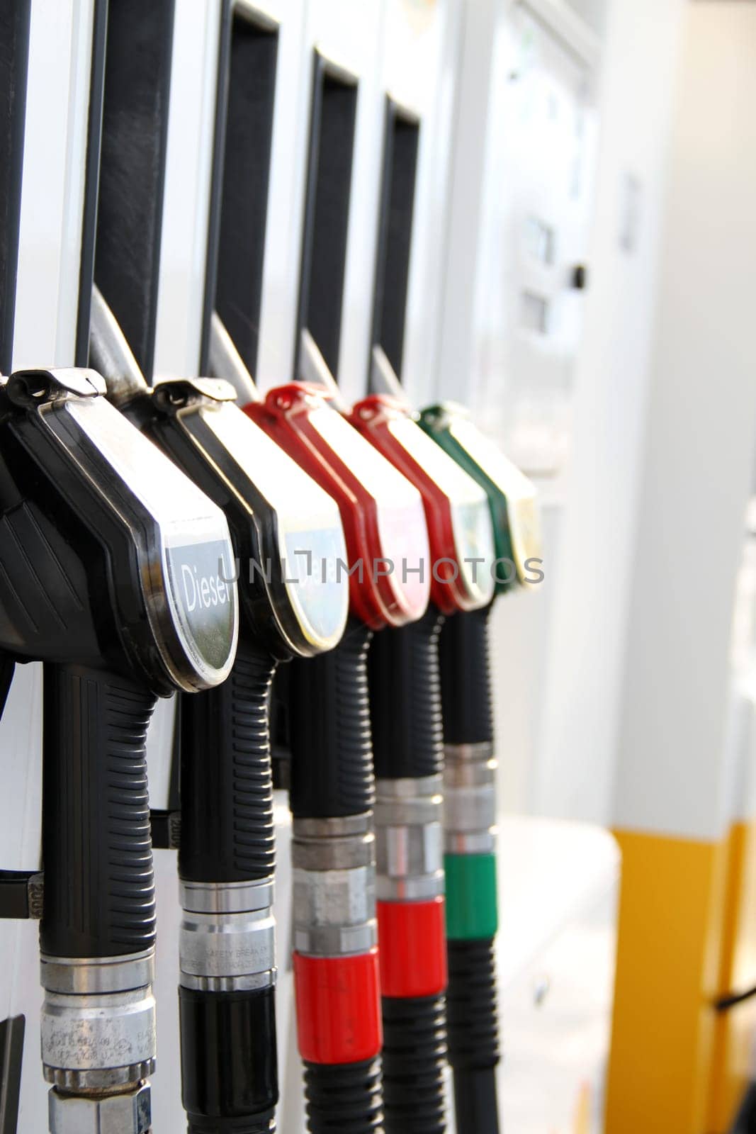 Gas station with different types of fuel - Photo