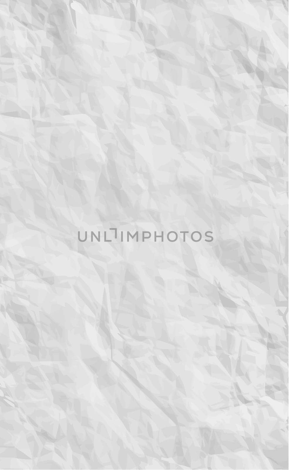 Crumpled white paper with many different bends - illustration