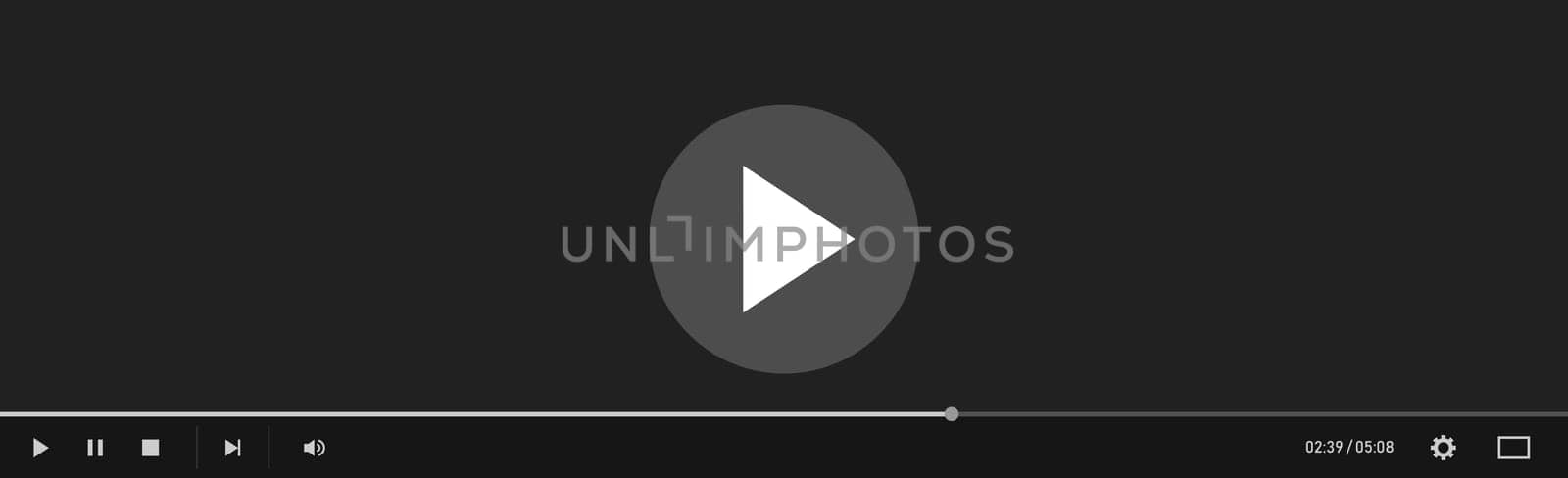 Video and Media Player Interface Template - Vector illustration