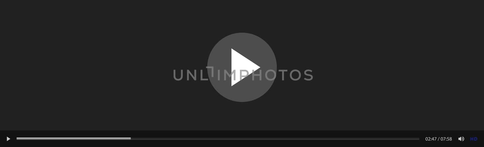 Video and Media Player Interface Template - Vector illustration