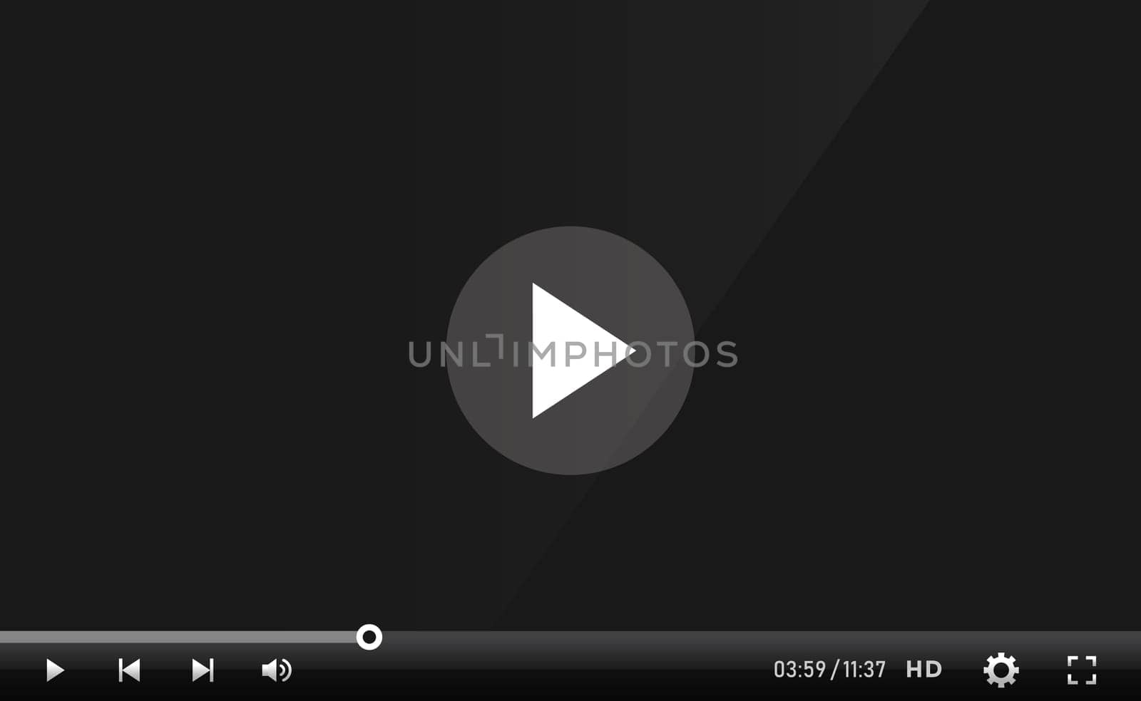 Video and Media Player Interface Template - Vector illustration