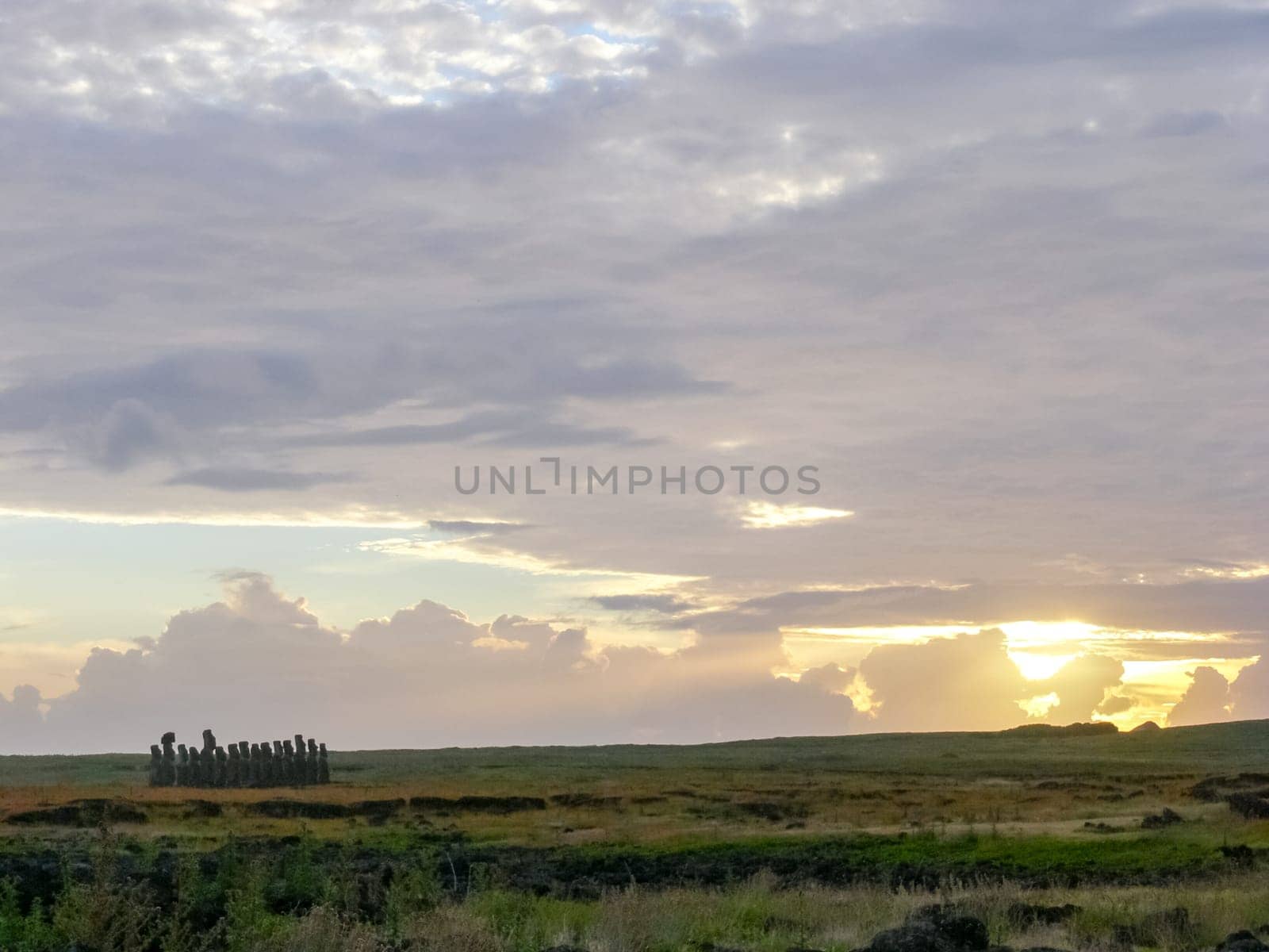 The nature of Easter Island, landscape, vegetation and coast.