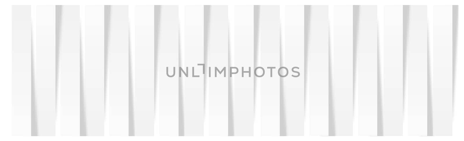 White vector panoramic background with wavy lines and shadows
