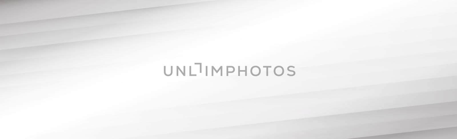 White vector panoramic background with wavy lines and shadows