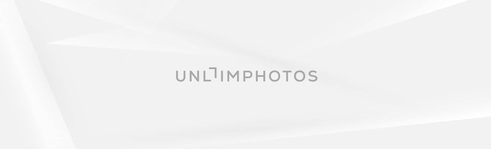 White vector panoramic background with wavy lines and shadows