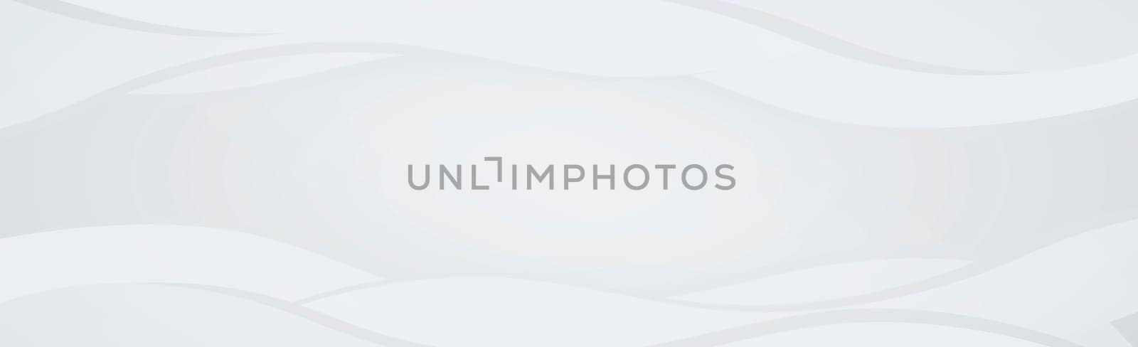 White vector panoramic background with wavy lines and shadows