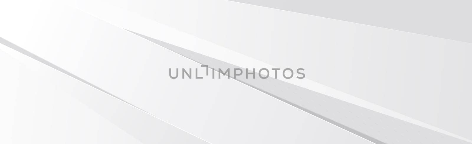White vector panoramic background with wavy lines and shadows