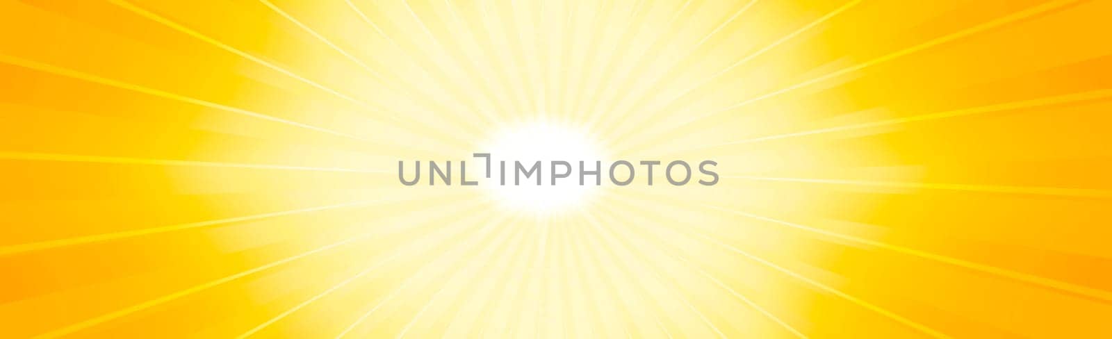 Bright sun on a yellow-orange background