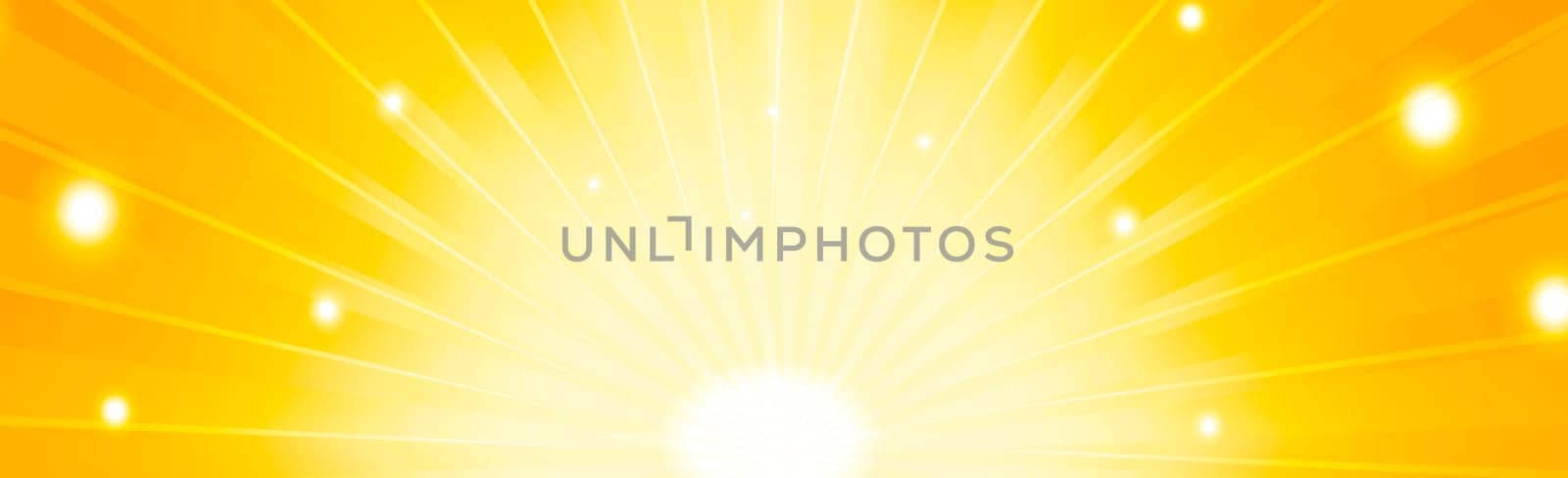 Bright sun on a yellow-orange background
