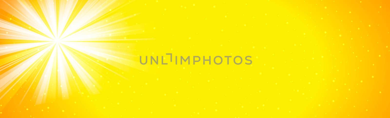 Bright sun on a yellow-orange background
