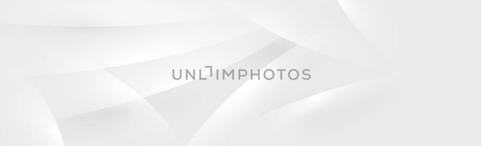 White vector panoramic background with wavy lines and shadows