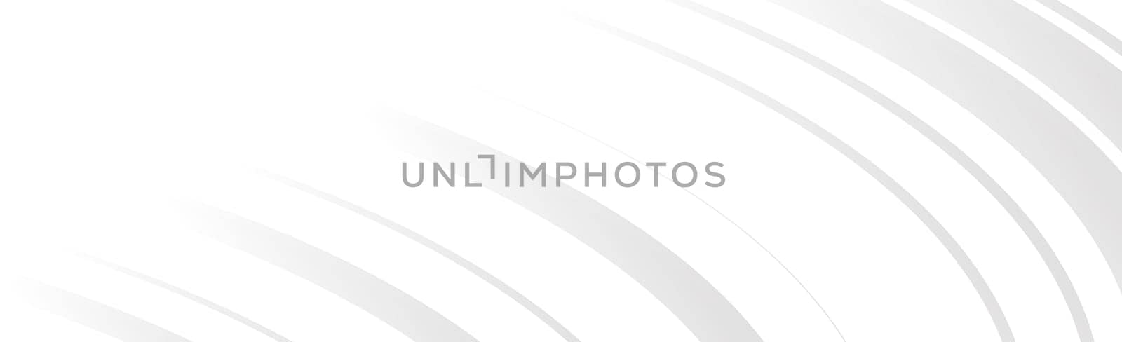 White vector panoramic background with wavy lines and shadows